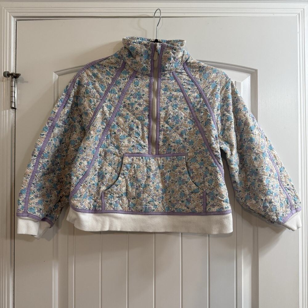 Girls: Always Direct Blue Ditsy Floral Quilted Pullover By Shop The Mint 12/14